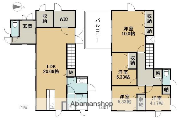 関西本線 春田駅 徒歩14分 2階建 築11年(4LDK)の間取り写真