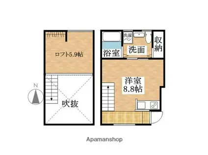 ESPRESSO 清須(ワンルーム/1階)の間取り写真