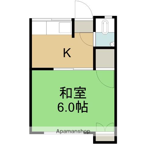 三ツ井荘(1K/1階)の間取り写真