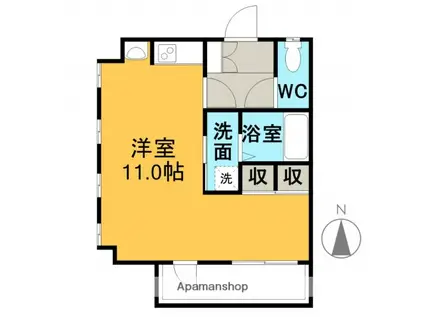 上名古屋マンション(ワンルーム/4階)の間取り写真