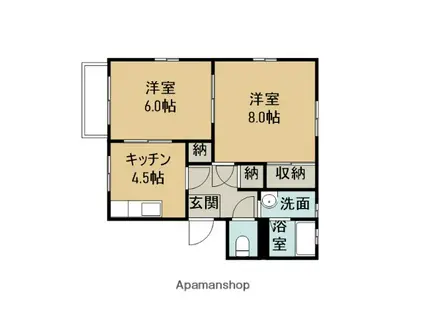 恵ハイツ(2K/2階)の間取り写真