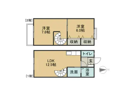 GRACIAⅡ(2LDK)の間取り写真