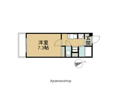 ステーションハイツ(1K/4階)の間取り写真