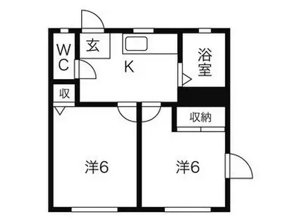 リバーサイド91(2K/2階)の間取り写真