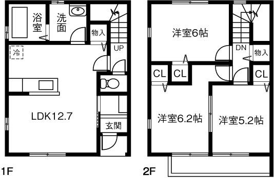 GREEN VILLAGE KIRA B(3LDK)の間取り写真