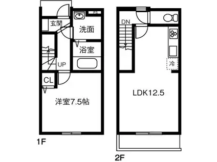 SEEDSON(1LDK)の間取り写真