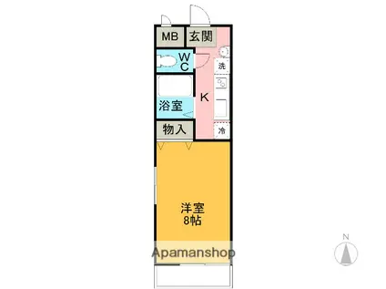 スクエア瑞穂南(1K/2階)の間取り写真