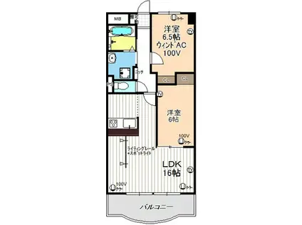 レジデンス光和2(2LDK/1階)の間取り写真