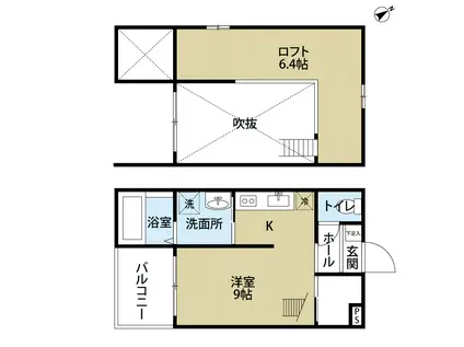 I・ROOM(ワンルーム/2階)の間取り写真