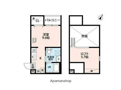 シャマー・ウィラ(ワンルーム/1階)の間取り写真