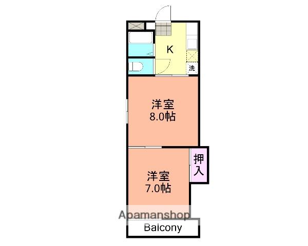見晴マンション(2K/1階)の間取り写真