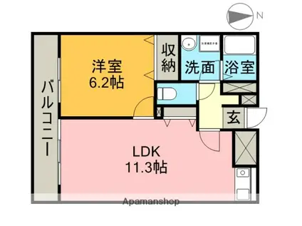 ベラビスタ柴田(1LDK/8階)の間取り写真