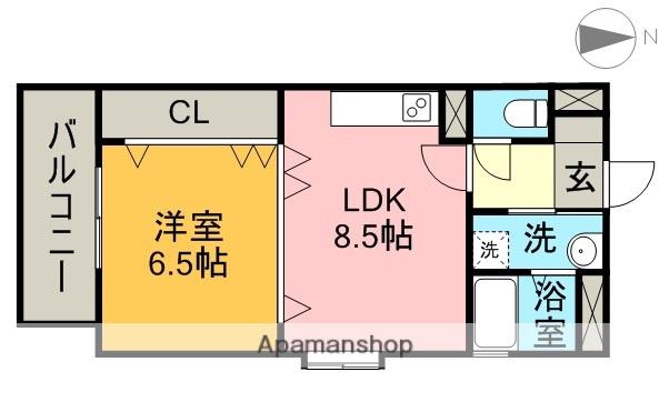 フェリーチェ(1LDK/4階)の間取り写真