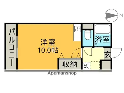 ライジングハイツ(ワンルーム/3階)の間取り写真