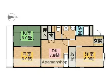 アネックス栄Ⅱ(3DK/3階)の間取り写真