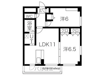 たんぽぽ(2LDK/2階)の間取り写真