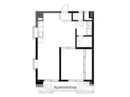 レスカール一番町(1LDK/4階)の間取り写真