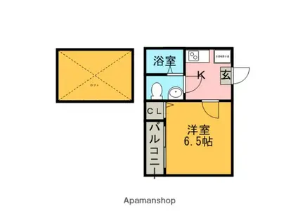 ベルメゾン柴田(1K/2階)の間取り写真