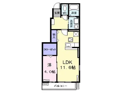 サンレジデンス エコー(1LDK/1階)の間取り写真