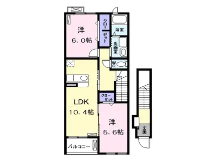 KURA(2LDK/2階)の間取り写真