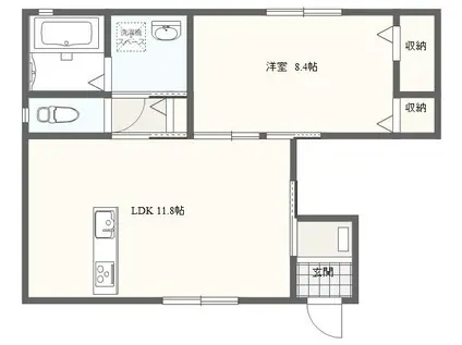 エルメゾン元中野(1LDK/1階)の間取り写真