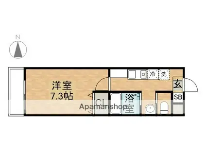 A.CITY中川法華(1K/3階)の間取り写真