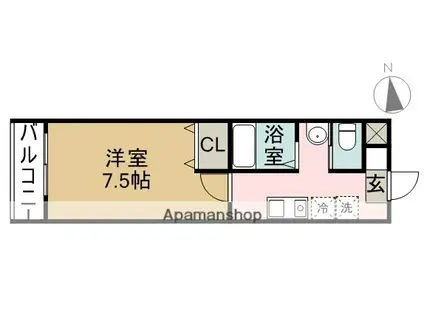 A.CITY中川法華(1K/2階)の間取り写真