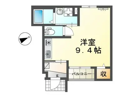 CASARICO(ワンルーム/1階)の間取り写真