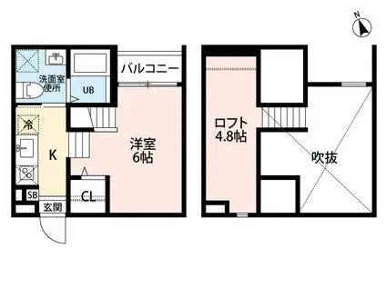 KIINO(ワンルーム/2階)の間取り写真