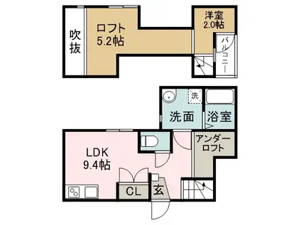 RADIANCE浜(ワンルーム/1階)の間取り写真
