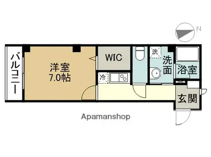 ライフワンビル(1K/2階)の間取り写真