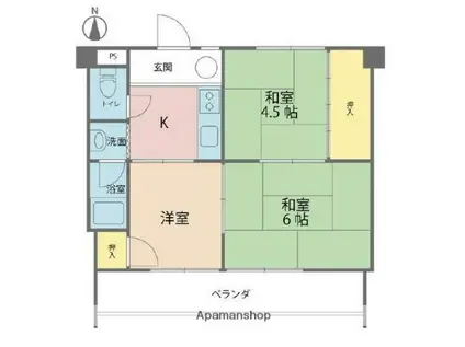 高木ハイツ(3K/3階)の間取り写真