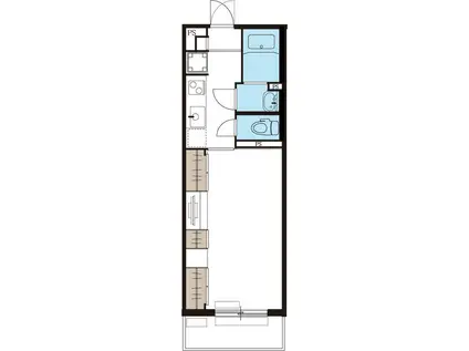 リブリ・ポーラスターナイン(1K/3階)の間取り写真