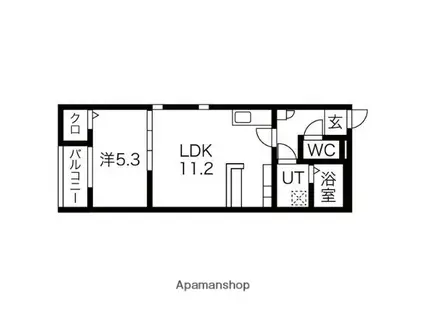 STORIA日比野(1LDK/2階)の間取り写真