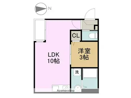 WARREN JUICHIYAⅠ(1LDK/3階)の間取り写真