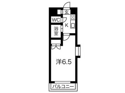 カーサ川並(1K/2階)の間取り写真