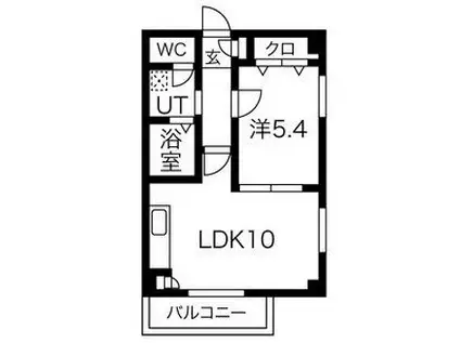 たんぽぽ(1LDK/1階)の間取り写真