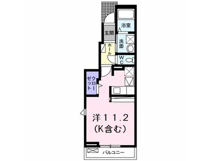 OWLCOURT/アウルコート(ワンルーム/1階)の間取り写真