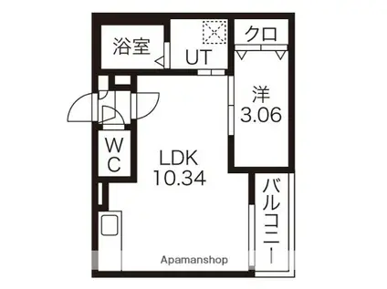 WARREN KANSEIⅡ(1LDK/1階)の間取り写真