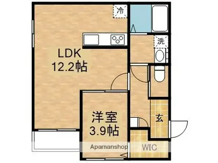 DELICA大江(1LDK/2階)の間取り写真