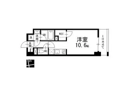 エスフィオーレ(ワンルーム/7階)の間取り写真