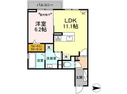 グラン桜台(1LDK/3階)の間取り写真