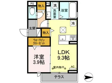グラン桜台(1LDK/1階)の間取り写真