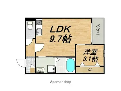 LECOCON大同(1LDK/2階)の間取り写真