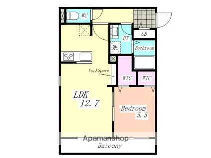 NOBLESSE ROKUBAN(1LDK/3階)の間取り写真