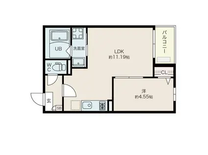 JACK HOJINⅡ(1LDK/2階)の間取り写真