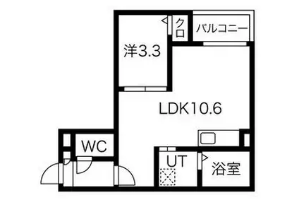 JACK KASADERA 3(1LDK/2階)の間取り写真