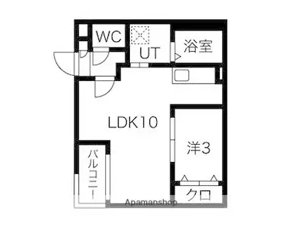 JACK KASADERA 2(1LDK/1階)の間取り写真