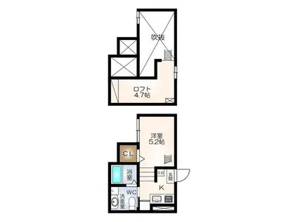 スプリングフォレスト壱番館(ワンルーム/1階)の間取り写真