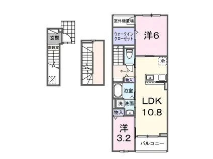 ルラシオン(2LDK/3階)の間取り写真